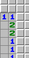 Het 1-2-2-1 patroon, voorbeeld 1, ongemarkeerd